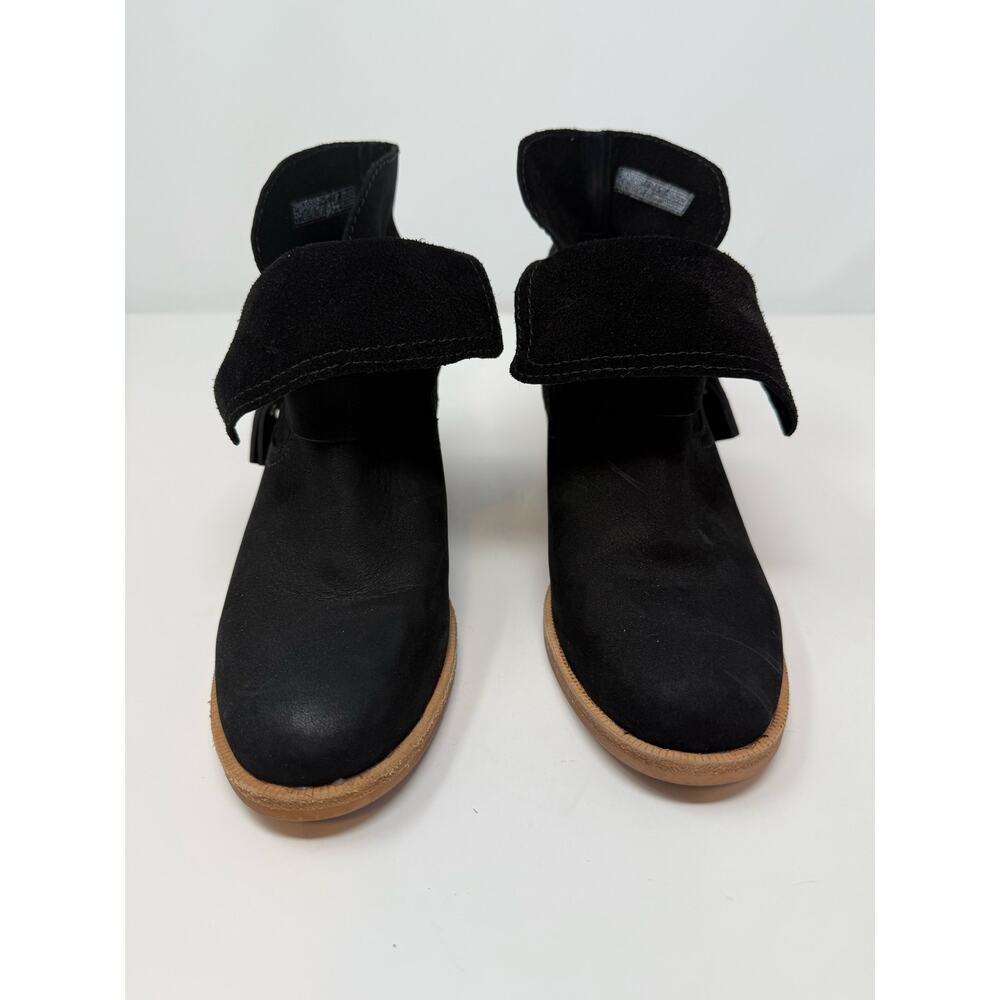 Ugg Elora Ankle Boots Women's 6 Black Suede Nubuck Leather Preppy Lux Designer - Picture 10 of 16